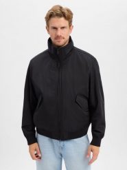 BOSS Orange kurtka bomberka Mężczyźni czarny, 48. Czarne kurtki męskie Boss Orange, m, bez wzorów, bez kaptura. Za 1,849.95 zł.