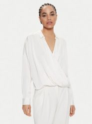 Imperial Koszula CJF4HDG Écru Relaxed Fit. Bluzki damskie Imperial, xs, bez wzorów, z syntetyku, bez kołnierzyka, bez ramiączek. Za 169.99 zł.