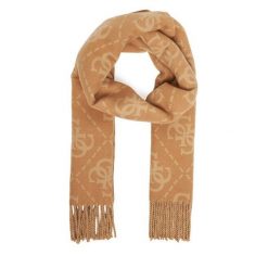 Szalik Guess. Brązowe szaliki i chusty damskie Guess, z aplikacjami. Za 289.99 zł.