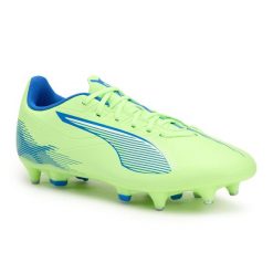 Buty piłkarskie PUMA Ultra 5 Play MxSG. Zielone buty sportowe męskie Puma, bez zapięcia, do piłki nożnej. Za 209.99 zł.