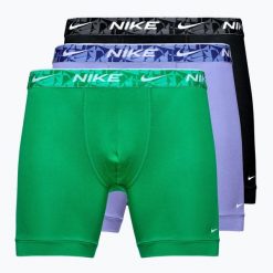 Bokserki męskie Nike Everyday Cotton Stretch 3 pary. Zielone bokserki męskie Nike, m, bez wzorów. Za 159.99 zł.