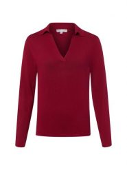 Marie Lund bluzka z dzianiny Kobiety wiskoza czerwony, XL. Czerwone bluzki damskie Marie Lund, xl, bez wzorów, z dzianiny, bez kołnierzyka, bez ramiączek. Za 199.95 zł.