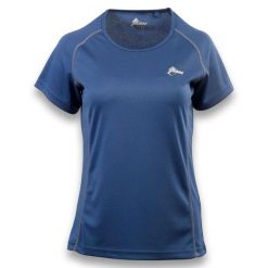 Koszulka Ande Bobbio Lady Damskie. Niebieskie koszulki sportowe damskie ANDE, l, bez wzorów, z materiału, bez kołnierzyka, bez ramiączek, trekkingowe. Za 146.99 zł.
