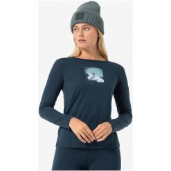 Koszulka z długim rękawem damska SUPER.NATURAL W Almost Done LS. Niebieskie t-shirty damskie super.natural, m, bez wzorów, bez kołnierzyka. Za 279.99 zł.