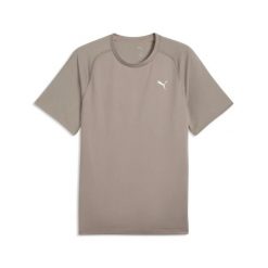 T-shirt wydajny Puma. Brązowe t-shirty męskie Puma, s, bez wzorów, z materiału, sportowe, bez kołnierzyka. Za 164.00 zł.