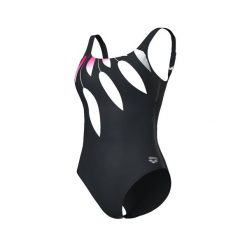Strój kąpielowy damski jednoczęściowy modelujący na basen Arena Giuliana. Czarne kostiumy jednoczęściowe damskie Arena, s, bez wzorów, sportowe, do pływania. Za 299.99 zł.