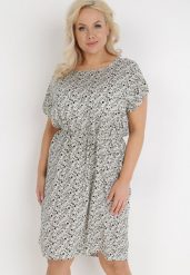 Beżowa Sukienka Agatilus. Brązowe sukienki damskie Born2be, na co dzień, na lato, plus size, z aplikacjami, z materiału, bez kołnierzyka, plus size, bez ramiączek, midi, proste. Za 29.99 zł.