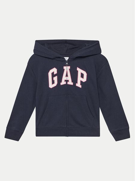 Gap Bluza 746744-02 Granatowy Regular Fit. Niebieskie bluzy dla dziewczynek GAP, bez wzorów, z bawełny, bez ramiączek, bez kaptura. Za 109.99 zł.