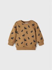 NAME IT Bluza 13212747 Brązowy Regular Fit. Brązowe bluzy dla chłopców Name it, bez wzorów, z bawełny, bez ramiączek, bez kaptura. Za 49.99 zł.