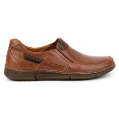 Olivier Buty męskie skórzane wsuwane 62K brązowe. Brązowe półbuty na co dzień męskie ze skóry, eleganckie, bez zapięcia. Za 335.76 zł.