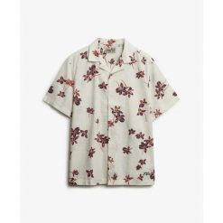 Koszula Superdry Cabana Poolside. Białe koszule męskie Superdry., na lato, xl, bez wzorów, z tkaniny, eleganckie, bez kołnierzyka, bez ramiączek. Za 235.55 zł.