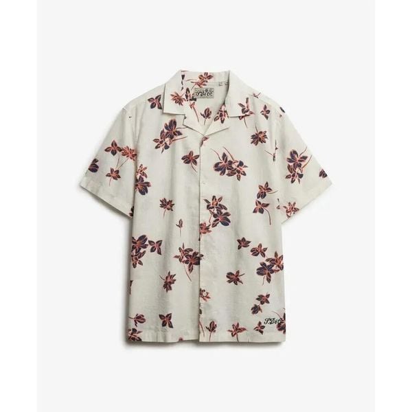 Koszula Superdry Cabana Poolside. Białe koszule męskie Superdry., na lato, xl, bez wzorów, z tkaniny, eleganckie, bez kołnierzyka, bez ramiączek. Za 235.55 zł.