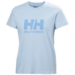Koszulka damska Helly Hansen Logo 3.0. Niebieskie t-shirty damskie Helly Hansen, xs, bez wzorów, z bawełny, bez kołnierzyka. Za 188.50 zł.