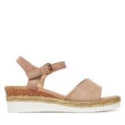 Espadryle Clara Barson. Brązowe sandały damskie Clara Barson, bez wzorów, bez obcasa, bez zapięcia. Za 119.99 zł.
