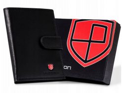 Portfel męski Peterson [DH] PTN MR-07L-CN czarny. Czarne portfele męskie Peterson, bez wzorów, ze skóry. Za 77.99 zł.