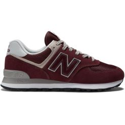 Buty męskie New Balance ML574EVM - bordowe. Czerwone buty sportowe męskie New Balance, z gumy, bez zapięcia. Za 499.99 zł.