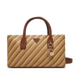Torebka Guess. Brązowe torebki do ręki damskie Guess, z aplikacjami, klasyczne, bez dodatków. Za 339.99 zł.
