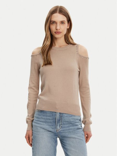 ONLY Sweter Gila 15339512 Beżowy Regular Fit. Brązowe swetry damskie Only, m, bez wzorów, z syntetyku, bez kołnierzyka, bez ramiączek, bez kaptura. Za 85.99 zł.