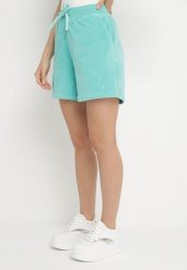 Jasnozielone Welurowe Szorty Ozdobione Wiązaniem Ralladia. Zielone szorty damskie Born2be, l, bez wzorów, z weluru. Za 69.99 zł.