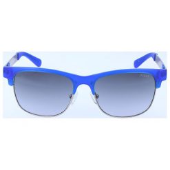 Męskie okulary przeciwsłoneczne w kolorze srebrno-niebieskim. Niebieskie okulary przeciwsłoneczne męskie marki Guess. W wyprzedaży za 128.95 zł.