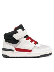 Geox Sneakersy J Washiba Boy J66LQI 0BC15 C0050 M Biały. Białe buty sportowe chłopięce Geox, bez wzorów, ze skóry, bez zapięcia. Za 249.99 zł.