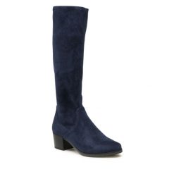 Kozaki Caprice. Niebieskie kozaki damskie Caprice, bez obcasa, na słupku. Za 379.99 zł.