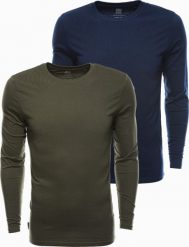 Ombre Zestaw longsleeve męski z długim rękawem - mix 2-pak V7 Z43 XXL. Bluzki z długim rękawem męskie Ombre, m, bez wzorów, bez kołnierzyka. Za 159.99 zł.