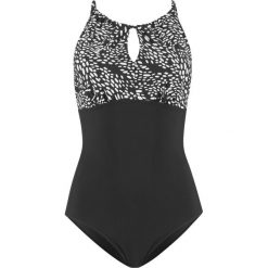 Kostium kąpielowy wyszczuplający bonprix czarno-biały. Czarne kostiumy jednoczęściowe damskie bonprix. Za 129.99 zł.