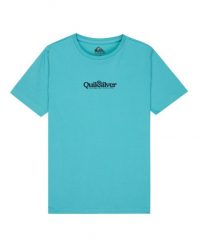 Koszulka z krótkim rękawem dla Chłopcy FINELINE Niebieski. Niebieskie t-shirty dla chłopców Quiksilver, bez wzorów, z bawełny, bez ramiączek. Za 37.50 zł.