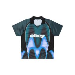 Koszulka Obey. Niebieskie koszulki sportowe męskie OBEY, l, bez wzorów, z materiału, bez kołnierzyka, bez ramiączek, na fitness i siłownię. Za 417.00 zł.