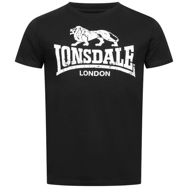 Koszulka Lonsdale Silverhill. Czarne koszulki sportowe męskie Lonsdale, s, bez wzorów, z bawełny, bez kołnierzyka, bez ramiączek. Za 137.50 zł.