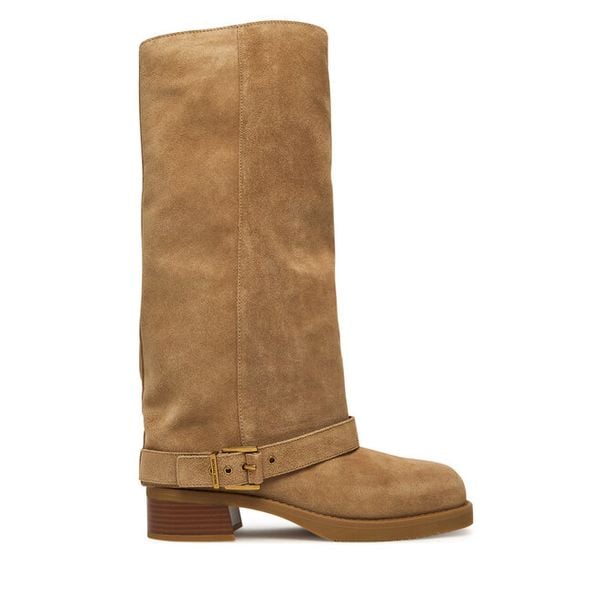 Kozaki MICHAEL Michael Kors. Brązowe kozaki damskie MICHAEL Michael Kors, bez obcasa, na płaskiej podeszwie. Za 1,352.99 zł.