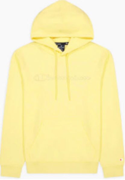 Bluza z kapturem Męska Champion Script Logo Hoodie M Żółty. Żółte bluzy męskie Champion, m, bez wzorów, z bawełny, z kapturem. Za 365.40 zł.