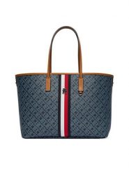 Tommy Hilfiger Torebka Th Monoplay AW0AW19178 Granatowy. Niebieskie torebki do ręki damskie Tommy Hilfiger, bez wzorów, ze skóry, bez dodatków. Za 849.99 zł.