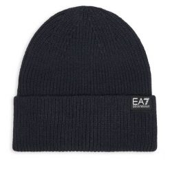 Czapka EA7 Emporio Armani. Niebieskie czapki i kapelusze męskie EA7 Emporio Armani, na zimę, bez wzorów. Za 199.99 zł.