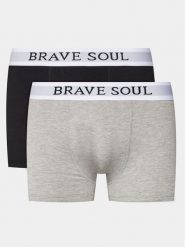 Brave Soul Komplet 2 par bokserek MBX-18ALIC Kolorowy. Bokserki męskie Brave Soul, m, bez wzorów, z bawełny. Za 59.99 zł.