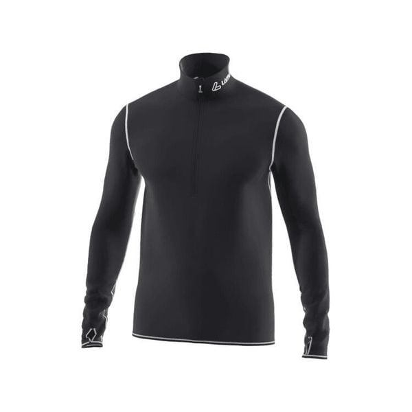 Koszulka z długim rękawem i zamkiem błyskawicznym 1/2 Löffler Windstopper® Trans. Czarne bluzki z długim rękawem męskie LOFFLER, l, bez wzorów, bez kołnierzyka. Za 469.00 zł.