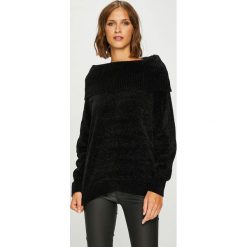 Vila - Sweter. Czarne swetry damskie Vila, m, bez wzorów, z dzianiny, bez kołnierzyka, bez ramiączek, krótkie, bez kaptura. W wyprzedaży za 99.90 zł.