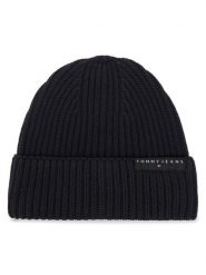 Tommy Jeans Czapka Tjm Linear Logo Beanie AM0AM14865 Czarny. Czarne rękawiczki męskie Tommy Jeans, na zimę, bez wzorów, z bawełny. Za 129.99 zł.
