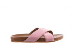 Klapki Bayla-163 17-183 Rose, Róż, Skóra naturalna - 36. Czerwone klapki damskie Bayla, bez wzorów, ze skóry, bez obcasa. W wyprzedaży za 89.10 zł.