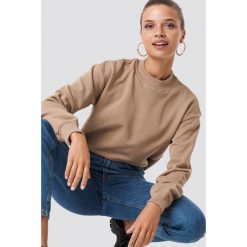 NA-KD Basic Bluza basic - Brown. Brązowe bluzy damskie NA-KD Basic, prążkowane. Za 100.95 zł.