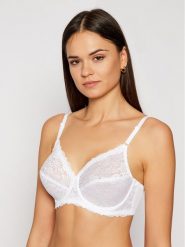 Triumph Biustonosz z fiszbiną Compliment 10166802 Biały. Białe biustonosze Triumph, bez wzorów, z syntetyku. Za 76.50 zł.