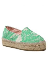 Manebi Espadryle Cotton Jaquard Double Sole Espadrilles G 4.8 D0 Zielony. Zielone espadryle damskie Manebi, bez wzorów, z materiału, bez obcasa, bez zapięcia. Za 599.99 zł.