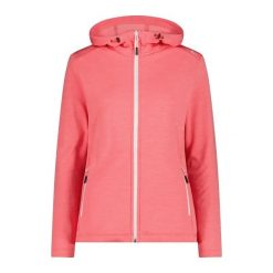 Damska elastyczna polarowa bluza z kapturem CMP. Czerwone bluzy damskie CMP, xl, bez wzorów, z dresówki, z kapturem. Za 377.85 zł.