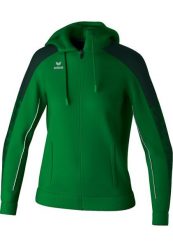 Damska bluza dresowa z kapturem Erima Evo Star. Zielone bluzy sportowe damskie Erima, bez wzorów, z dresówki, z kapturem, na fitness i siłownię. Za 243.00 zł.