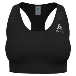 Biustonosz sportowy Odlo Bralette ESSENTIAL PRINT. Czarne obuwie sportowe damskie Odlo, bez wzorów, na fitness i siłownię. Za 186.95 zł.