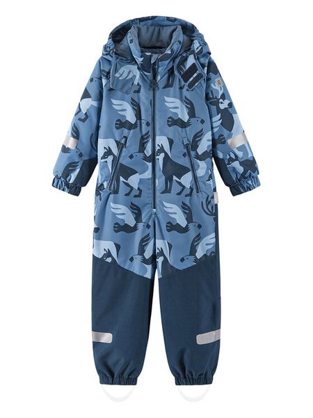 Reima Kombinezon zimowy Kurikka 5100131B Niebieski Regular Fit. Niebieskie buty zimowe chłopięce Reima, bez wzorów, z syntetyku, bez zapięcia. Za 389.00 zł.