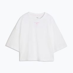 Koszulka treningowa damska PUMA Hyrox Cropped Lifestyle Tee white. Białe koszulki sportowe damskie Puma, m, bez wzorów, z materiału, bez kołnierzyka, bez ramiączek, na fitness i siłownię. Za 149.99 zł.