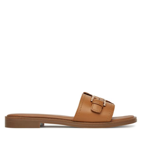 Klapki Lasocki. Brązowe klapki damskie Lasocki, bez wzorów, bez obcasa. Za 139.99 zł.