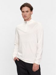 Calvin Klein Longsleeve K10K111857 Biały Regular Fit. Białe bluzki z długim rękawem męskie Calvin Klein, m, bez wzorów, z bawełny, bez kołnierzyka. Za 219.99 zł.